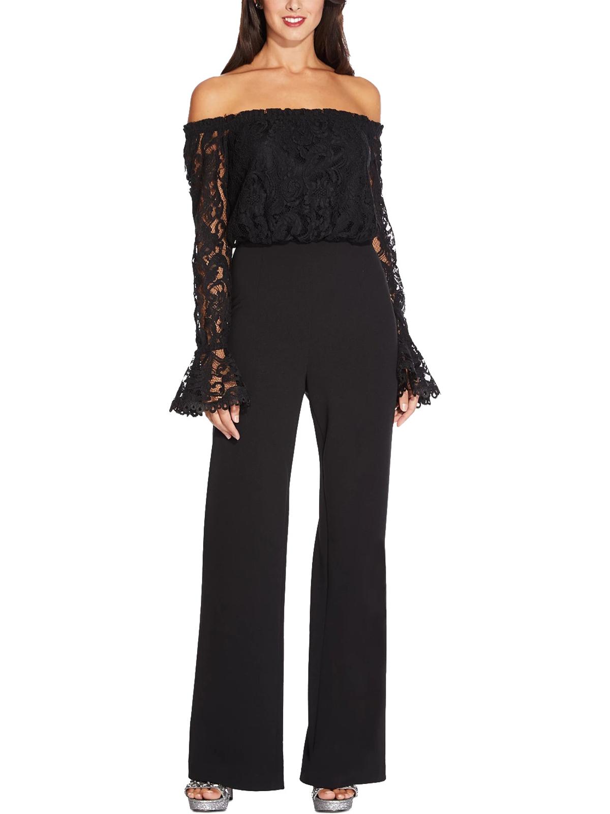Женский кружевной комбинезон с открытыми плечами Adrianna Papell, черный
Женский кружевной комбинезон с открытыми плечами Adrianna Papell, черный