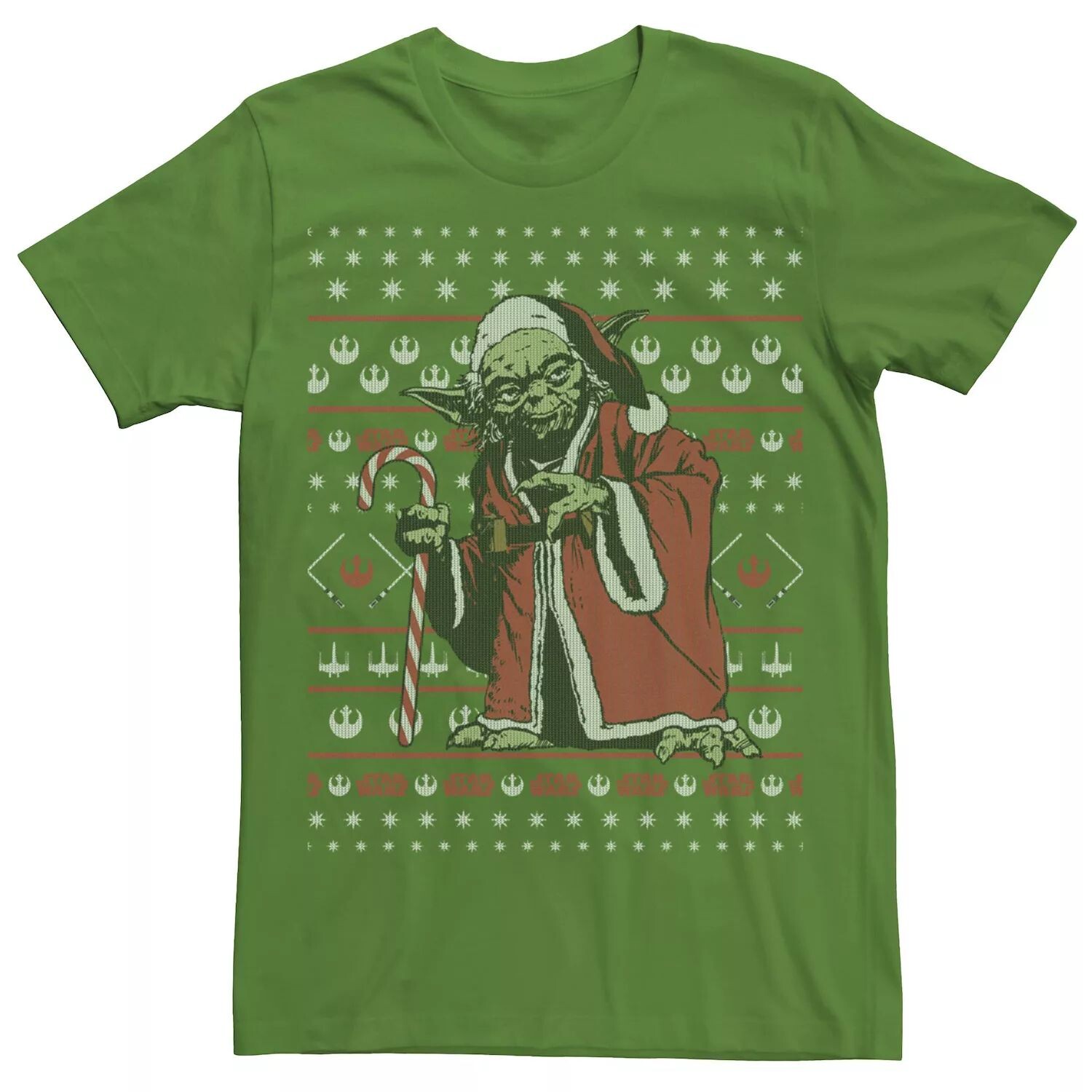 Мужская футболка-свитер с изображением «Звездных войн» Santa Yoda Ugly Christmas Licensed Character
Мужская футболка-свитер с изображением «Звездных войн» Santa Yoda Ugly Christmas Licensed Character