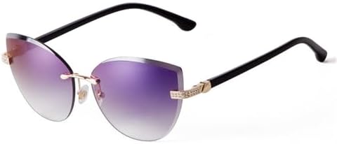 Винтажные солнцезащитные очки «кошачий глаз» 2026 года для женщин, без оправы, с градиентными линзами, модные солнцезащитные очки большого размера для мужчин MTZJH, C6 Purple
Винтажные солнцезащитные очки «кошачий глаз» 2026 года для женщин, без оправы, с градиентными линзами, модные солнцезащитные очки большого размера для мужчин MTZJH, C6 Purple