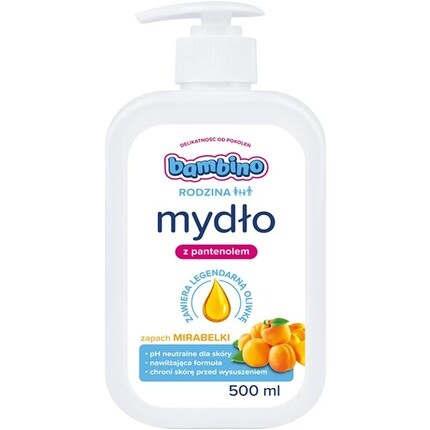 Мыло для рук Родзина Мирабельс 500мл, Bambino
Мыло для рук Родзина Мирабельс 500мл, Bambino
