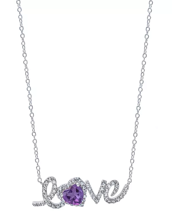 Колье «Любовь» с аметистом (5/8 карата) и белым топазом (1 карат) из стерлингового серебра Macy'S, amethyst
Колье «Любовь» с аметистом (5/8 карата) и белым топазом (1 карат) из стерлингового серебра Macy'S, amethyst