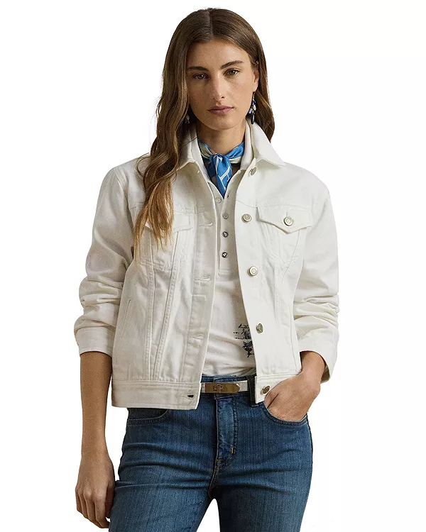 Джинсовая куртка дальнобойщика Ralph Lauren, белый
Джинсовая куртка дальнобойщика Ralph Lauren, белый