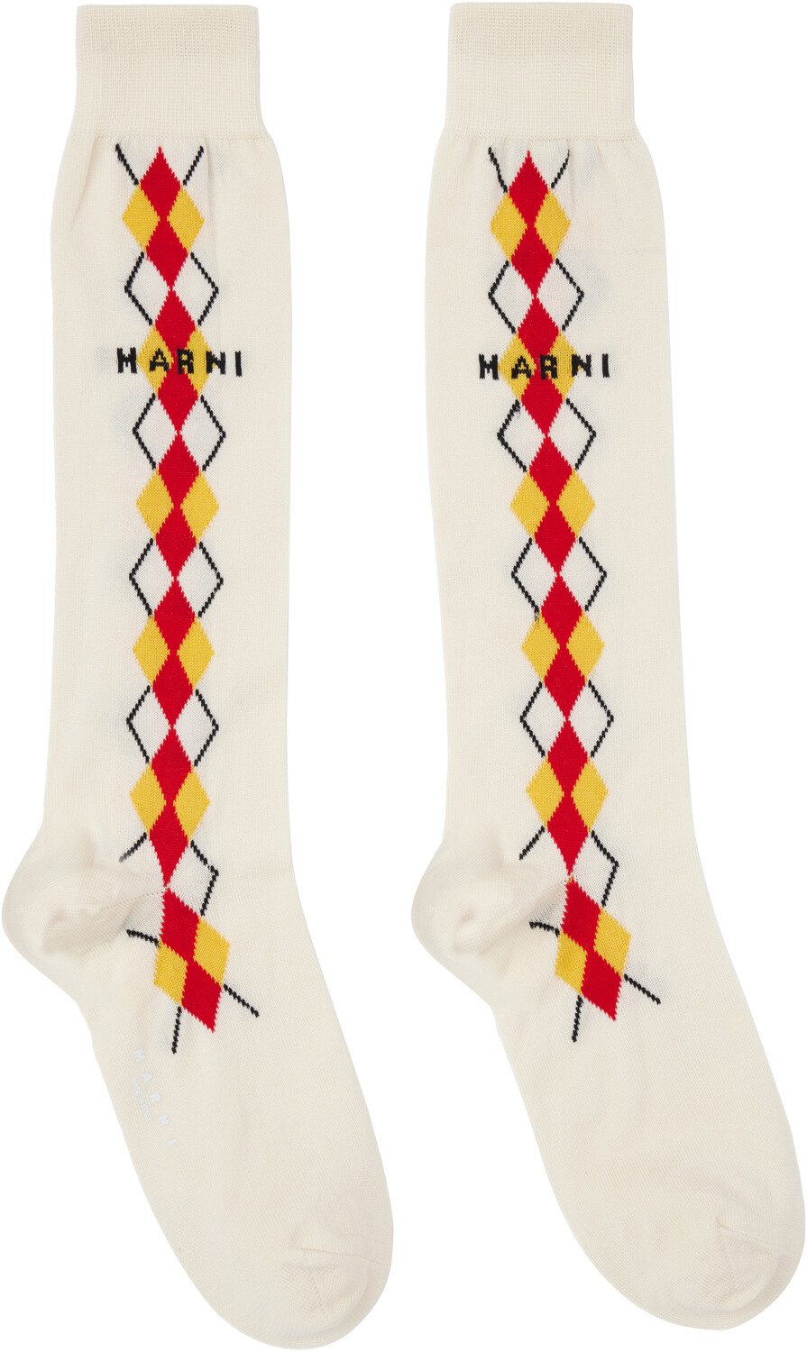 Носки с узором «Оливково-белые» Marni
Носки с узором «Оливково-белые» Marni
