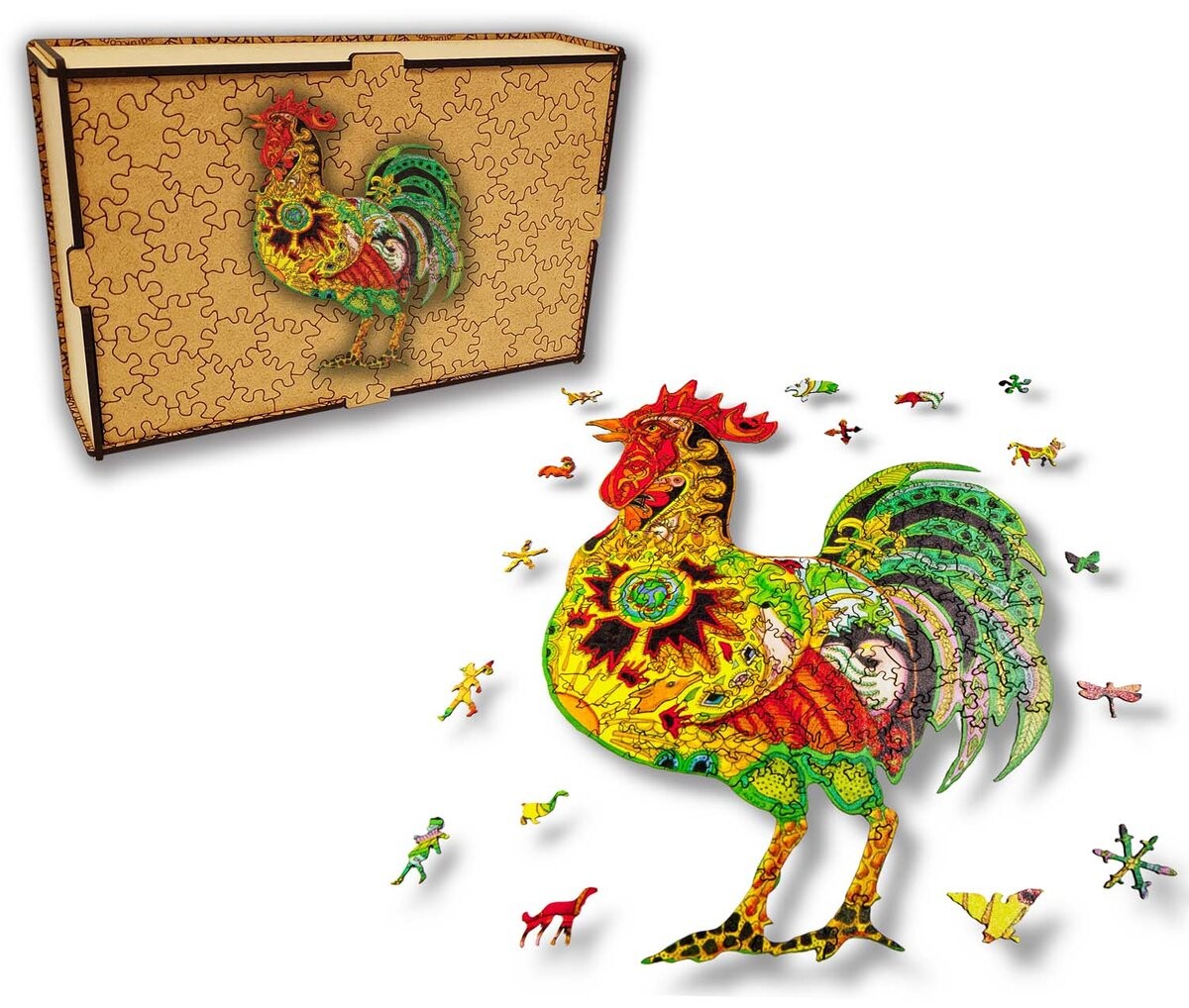 Деревянный пазл для детей и взрослых Петушок 2 Петушок 2 в деревянной шкатулке HOME DRUK 
Деревянный пазл для детей и взрослых Петушок 2 Петушок 2 в деревянной шкатулке HOME DRUK