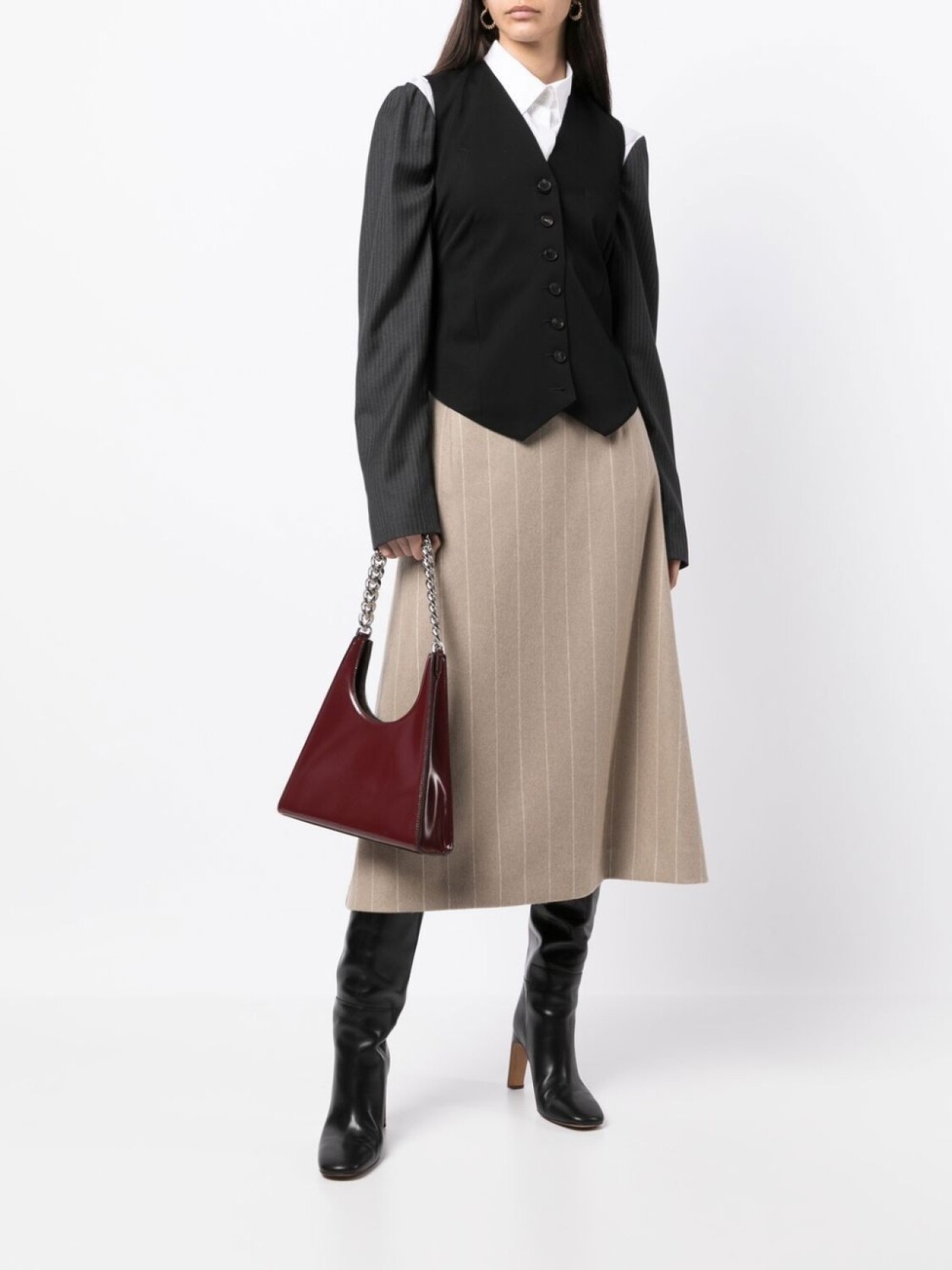 Юбка А-силуэта в тонкую полоску Litkovskaya, коричневый
Юбка А-силуэта в тонкую полоску Litkovskaya, коричневый