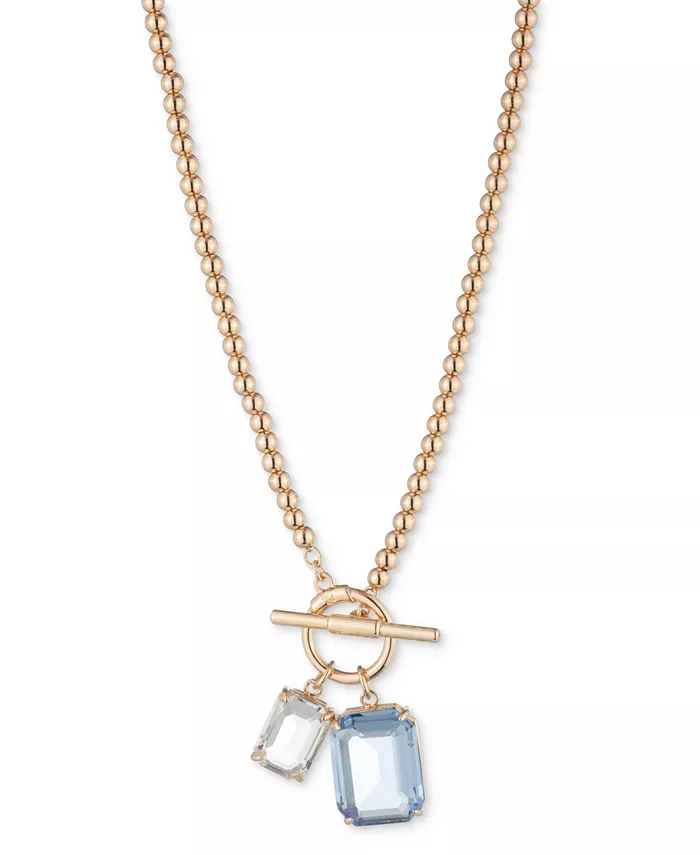 Ожерелье с подвеской из смешанных камней золотистого оттенка, 16 дюймов Lauren Ralph Lauren, синий
Ожерелье с подвеской из смешанных камней золотистого оттенка, 16 дюймов Lauren Ralph Lauren, синий