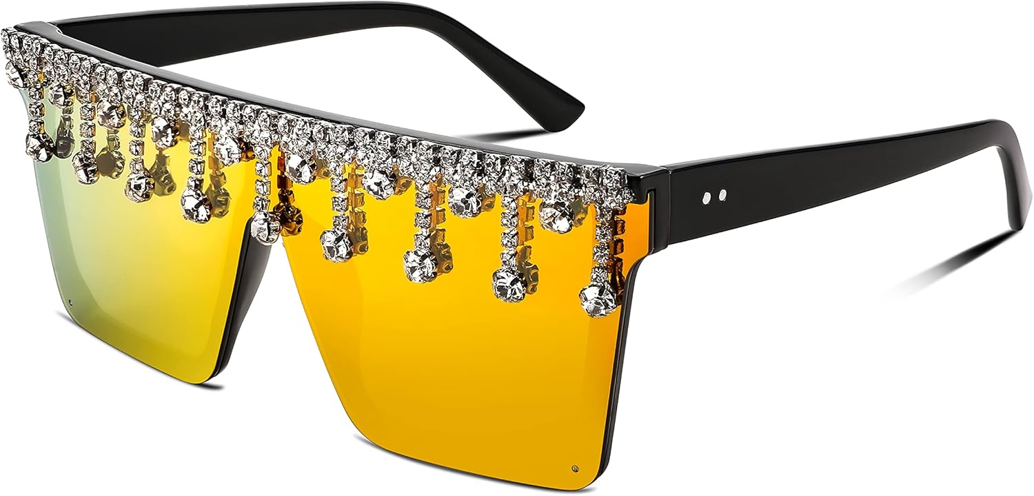 FEISEDY Большие квадратные модные солнцезащитные очки для женщин с хрустальными кисточками, блестящими линзами и плоским козырьком, модель B2976, Red Mirrored White Crystal
FEISEDY Большие квадратные модные солнцезащитные очки для женщин с хрустальными кисточками, блестящими линзами и плоским козырьком, модель B2976, Red Mirrored White Crystal