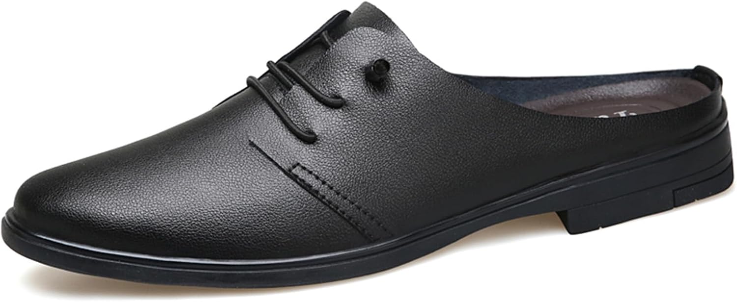 Мужские лоферы без задника из натуральной кожи с пряжкой в виде лошади, модная формальная и повседневная обувь, беззадние тапочки Abborora, черный
Мужские лоферы без задника из натуральной кожи с пряжкой в виде лошади, модная формальная и повседневная обувь, беззадние тапочки Abborora, черный