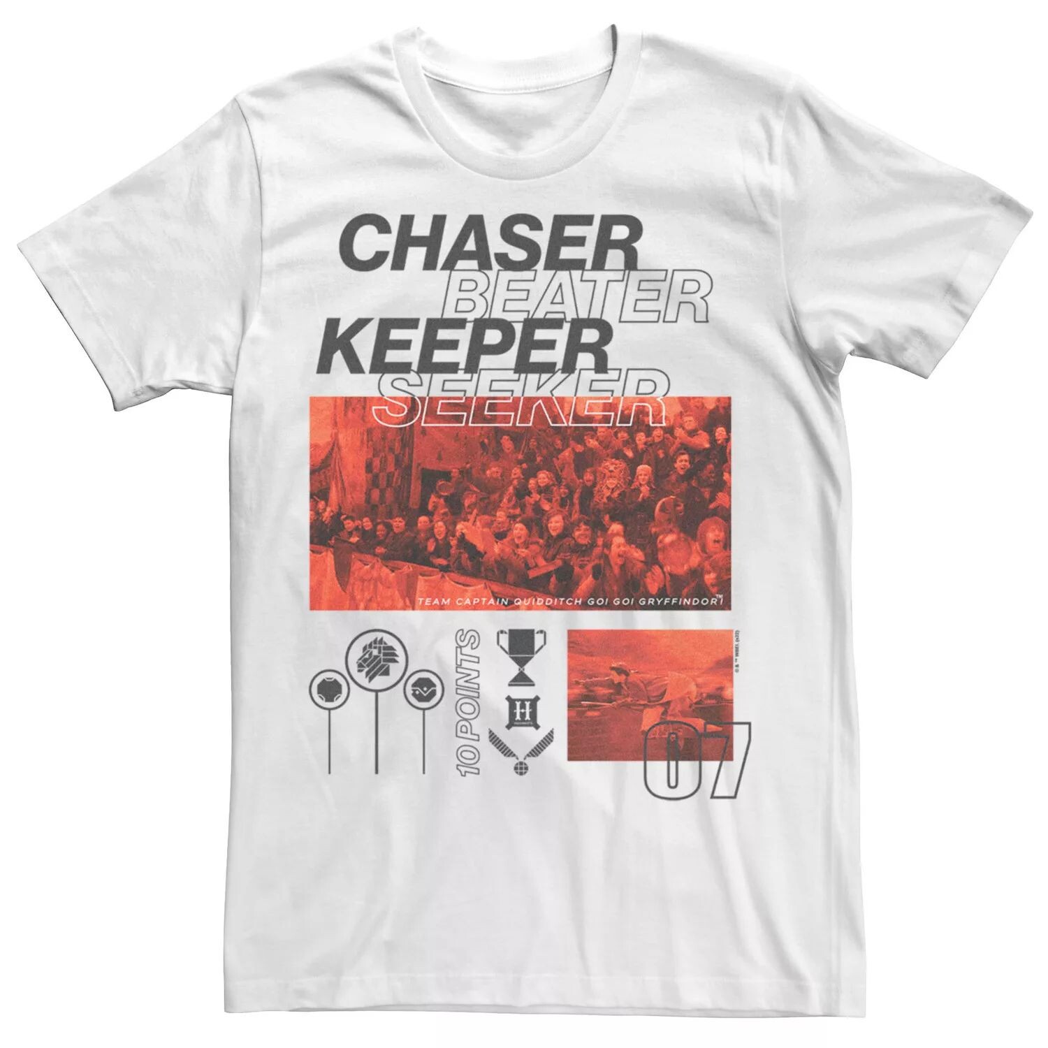 Мужская футболка для квиддича «Гарри Поттер Дары Смерти 2» Licensed Character 
Мужская футболка для квиддича «Гарри Поттер Дары Смерти 2» Licensed Character