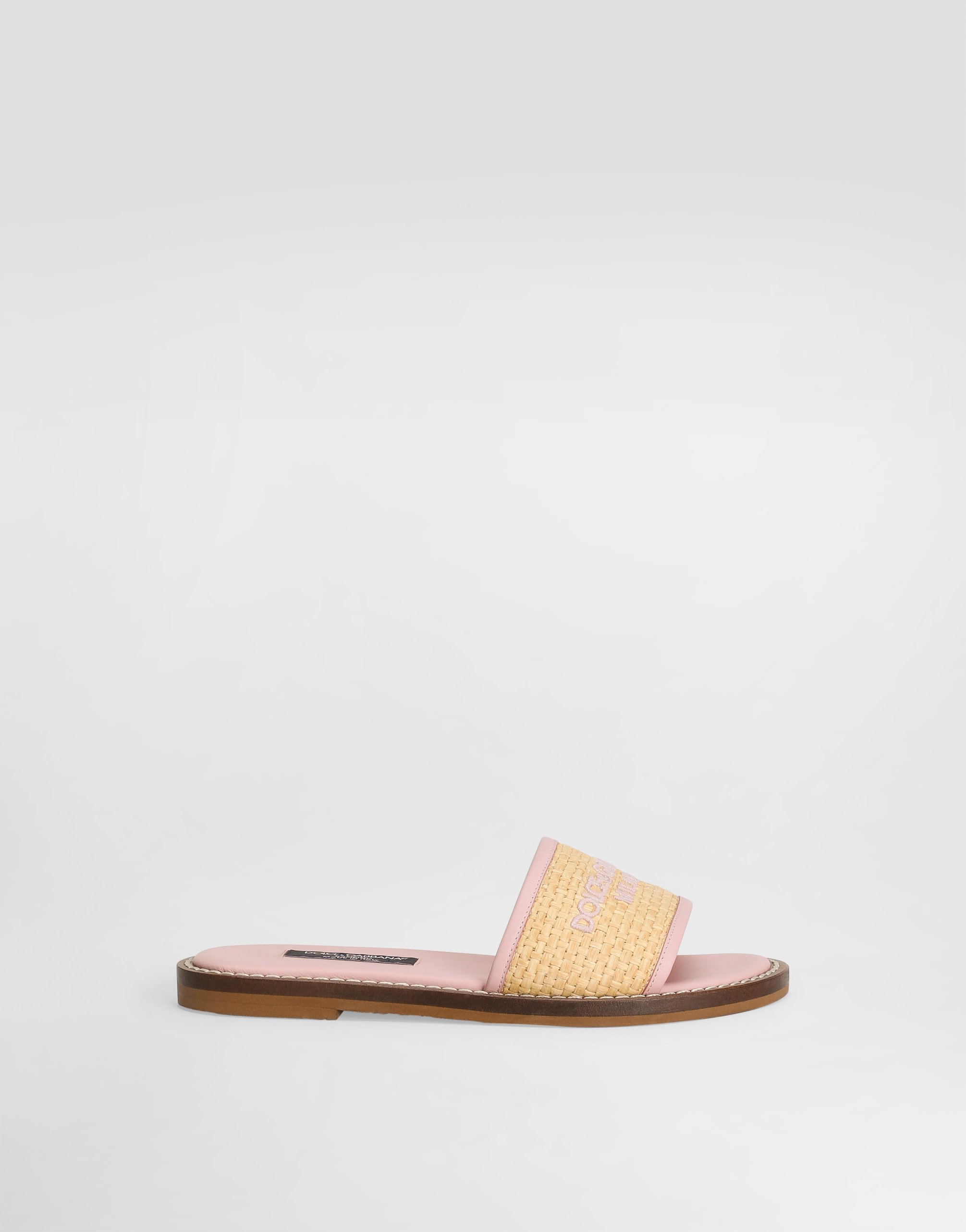 Плоские соломенные шлепанцы с логотипом Dolce&Gabbana, розовый
Плоские соломенные шлепанцы с логотипом Dolce&Gabbana, розовый