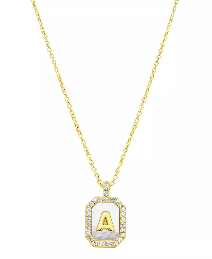 Ожерелье с инициалами из белого перламутра, покрытого 14-каратным золотом ADORNIA, белый
Ожерелье с инициалами из белого перламутра, покрытого 14-каратным золотом ADORNIA, белый