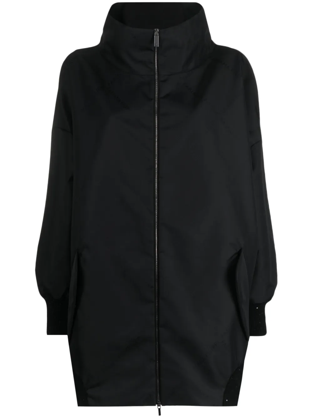 Пальто на молнии с воротником-воронкой Fabiana Filippi, черный
Пальто на молнии с воротником-воронкой Fabiana Filippi, черный