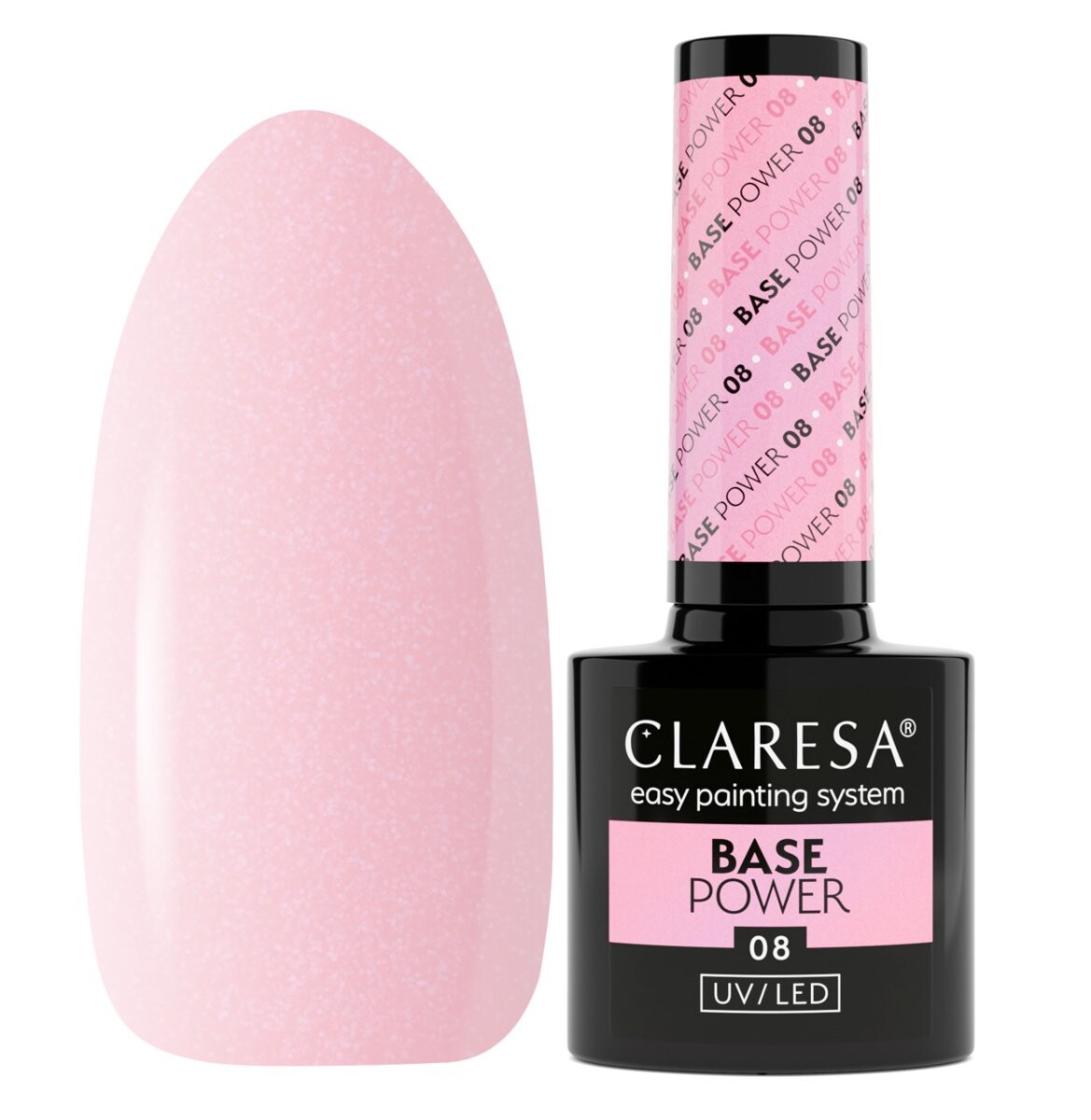 Claresa, Самовыравнивающаяся гибридная база для ногтей, база Power 08, 5 г 
Claresa, Самовыравнивающаяся гибридная база для ногтей, база Power 08, 5 г