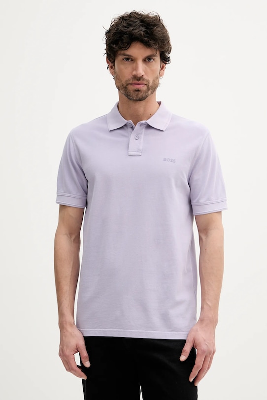 Хлопковая поло Boss Orange, фиолетовый
Хлопковая поло Boss Orange, фиолетовый