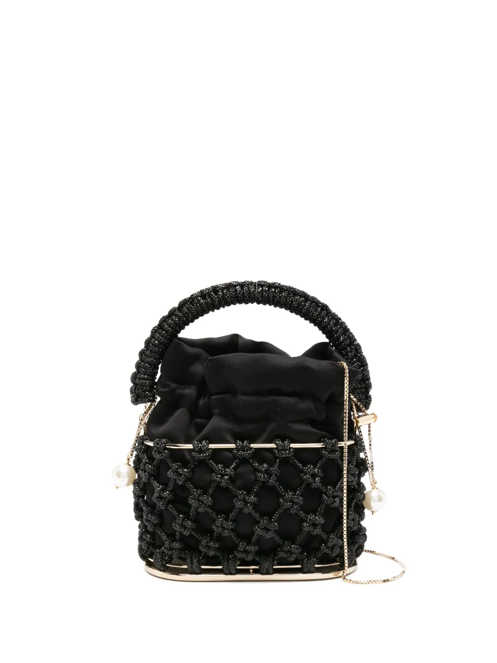 Мини-сумка-ведро Holli Nodi, расшитая бисером Rosantica, черный
Мини-сумка-ведро Holli Nodi, расшитая бисером Rosantica, черный