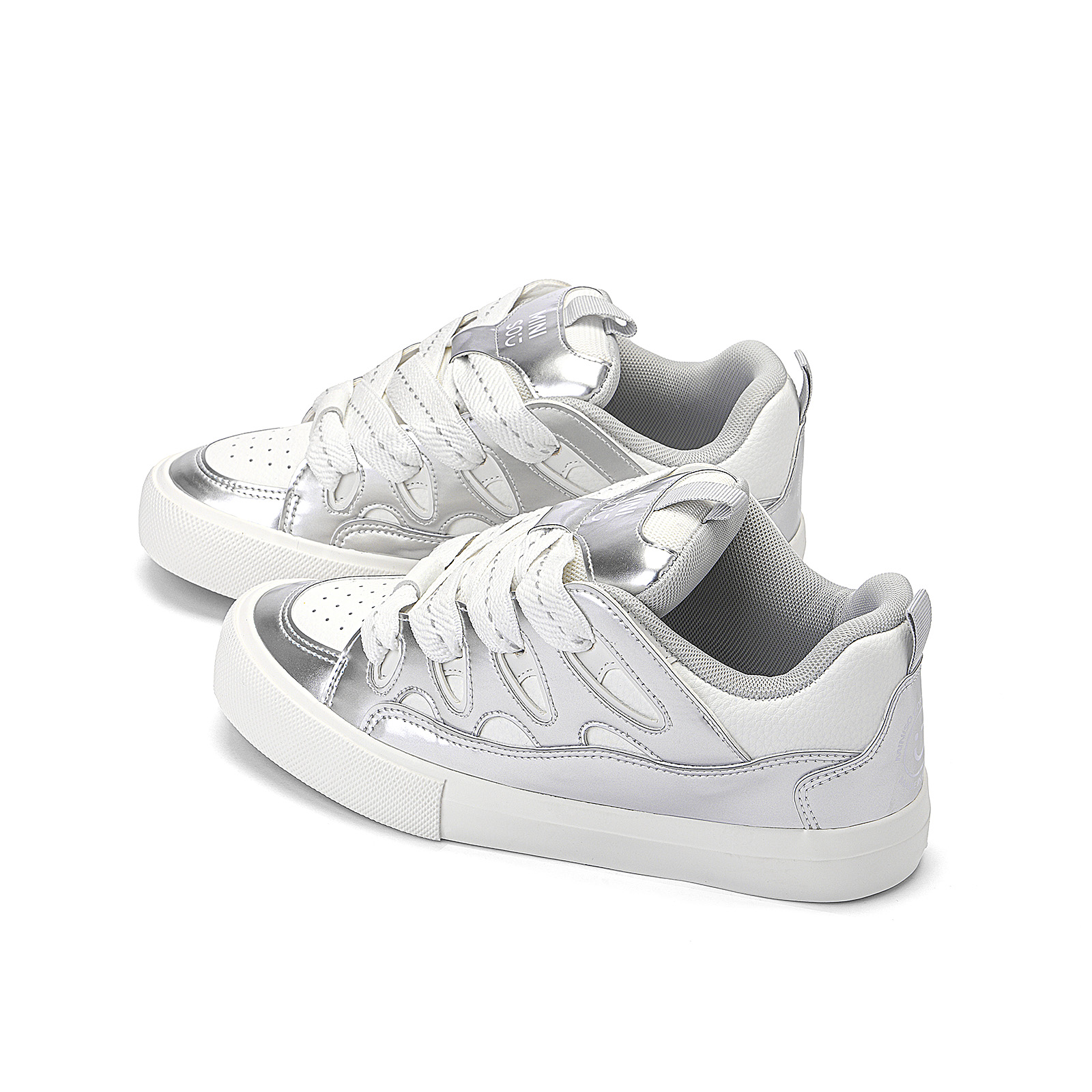 MINISO Низкие скейтерские кроссовки унисекс бело-серебристые, цвет White Silver
MINISO Низкие скейтерские кроссовки унисекс бело-серебристые, цвет White Silver