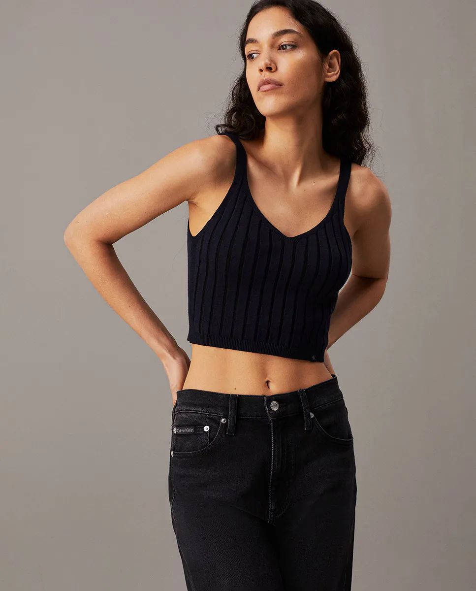 Женский топ-бюстье в рубчик Calvin Klein Jeans, синий
Женский топ-бюстье в рубчик Calvin Klein Jeans, синий