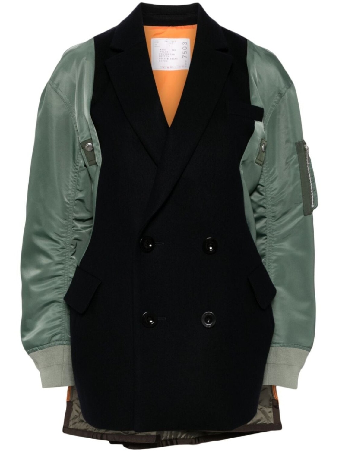 Sacai куртка-бомбер со вставками, синий
Sacai куртка-бомбер со вставками, синий