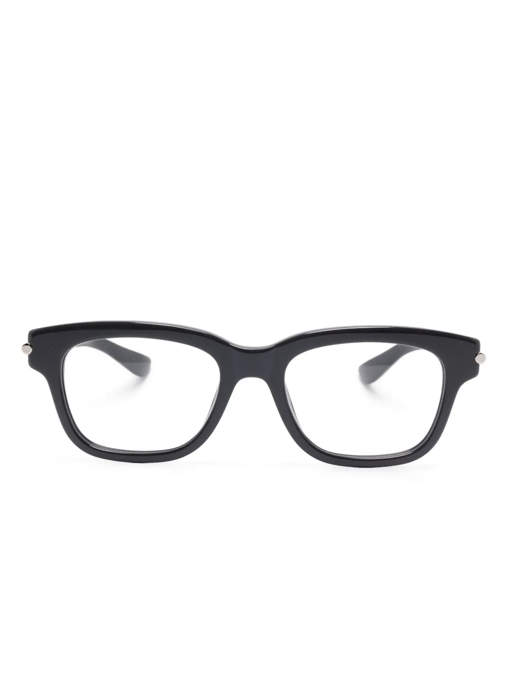 Очки AM0497O 007 Alexander McQueen Eyewear, серый 
Очки AM0497O 007 Alexander McQueen Eyewear, серый