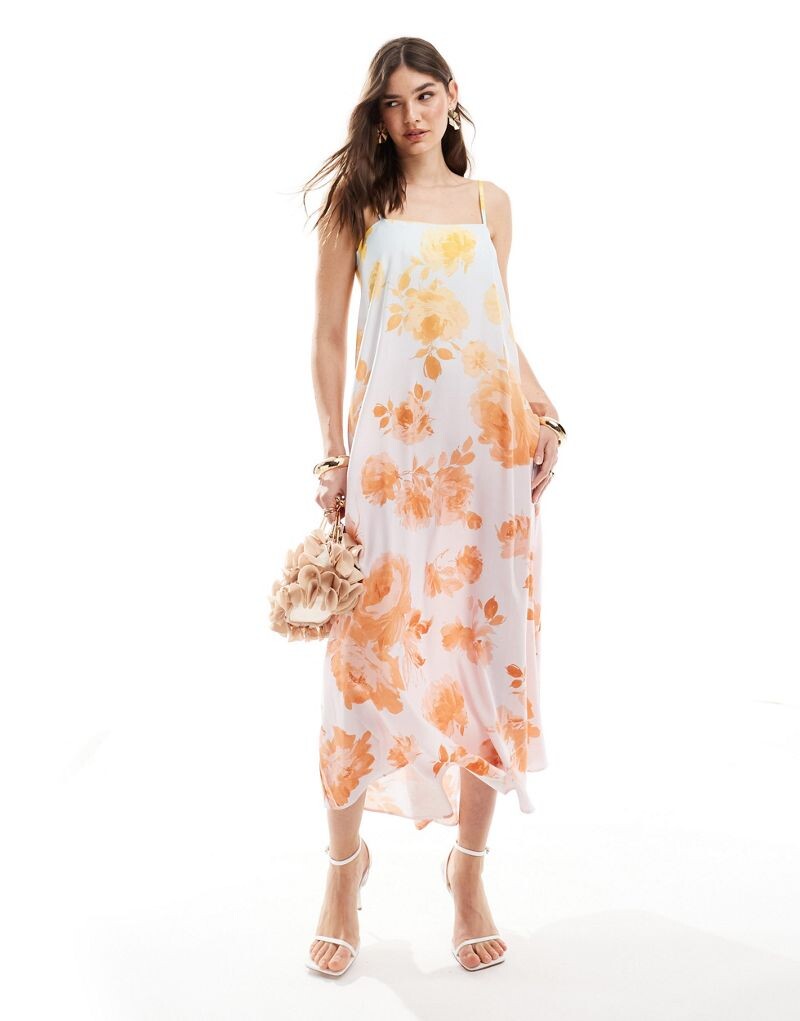 ASOS DESIGN – платье миди из мятого атласа с бретелями и цветочным эффектом омбре
ASOS DESIGN – платье миди из мятого атласа с бретелями и цветочным эффектом омбре