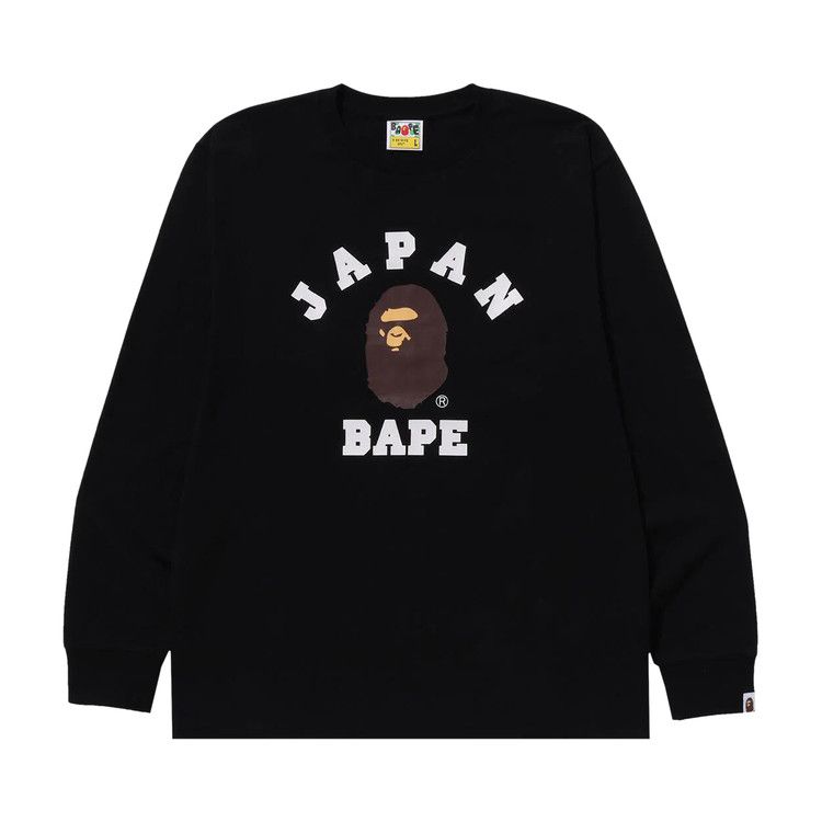 Футболка BAPE Japan College City Long-Sleeve Tee, Black 
Футболка BAPE Japan College City Long-Sleeve Tee, Black