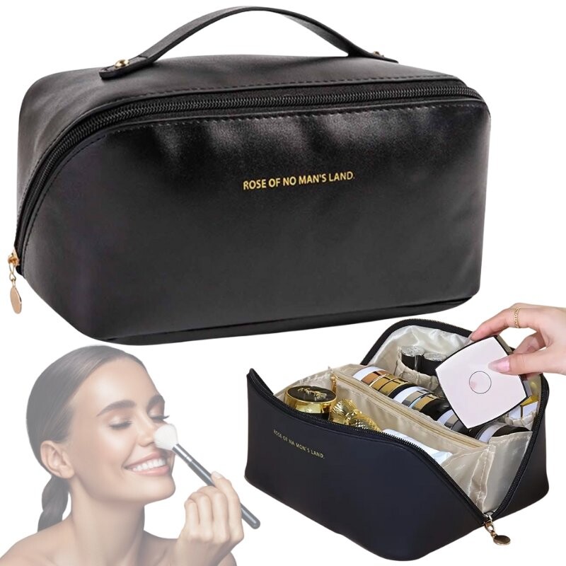 Женская дорожная косметичка-органайзер для косметички в самолет, черная IMITI
Женская дорожная косметичка-органайзер для косметички в самолет, черная IMITI