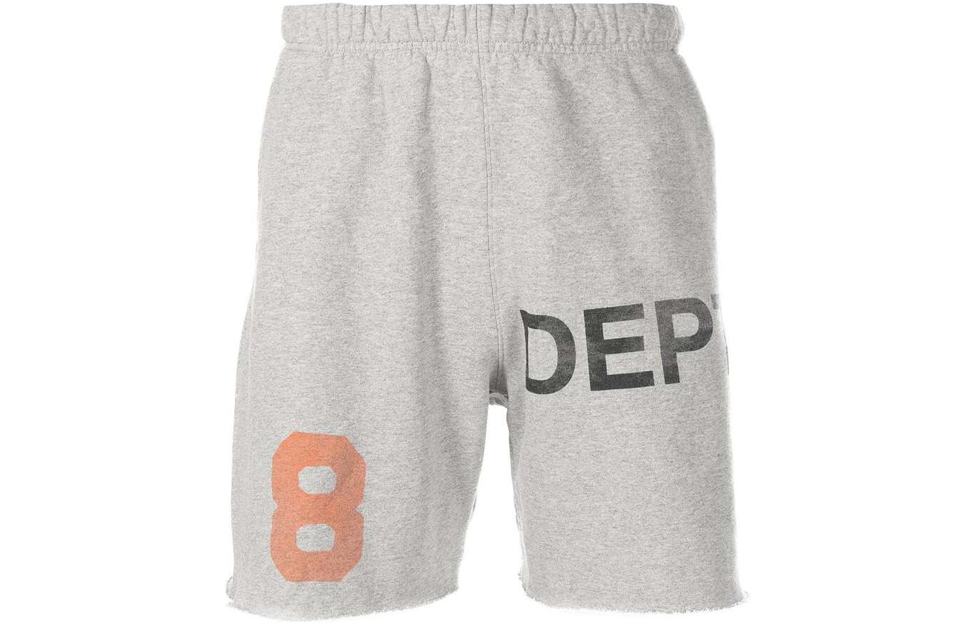 Шорки широкие с принтом и потертостями из хлопкового джерси Gallery Dept, серые
Шорки широкие с принтом и потертостями из хлопкового джерси Gallery Dept, серые