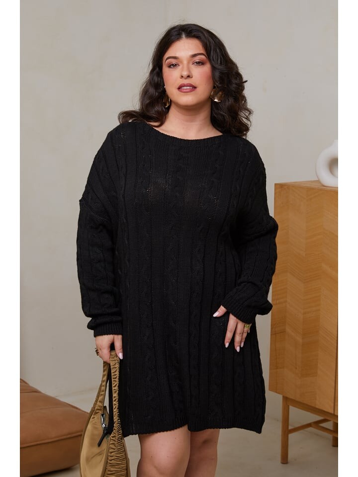 Платье до колена Curvy Lady Strickkleid, черный
Платье до колена Curvy Lady Strickkleid, черный