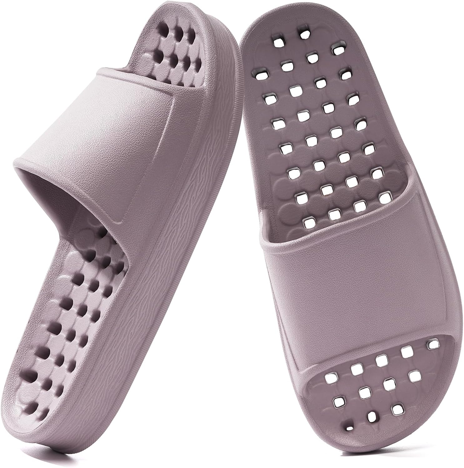 Тапочки для душа GETOEU для женщин и мужчин с дренажными отверстиями, массажные шлепанцы с мягкой амортизацией, противоскользящие, с толстой подошвой для бассейна, спортивного зала и душа, быстро сохнущие, для ванной и спа, фиолетовый
Тапочки для душа GETOEU для женщин и мужчин с дренажными отверстиями, массажные шлепанцы с мягкой амортизацией, противоскользящие, с толстой подошвой для бассейна, спортивного зала и душа, быстро сохнущие, для ванной и спа, фиолетовый