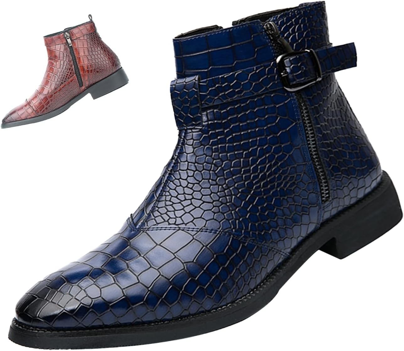 Мужские ботинки BlackeEight до щиколотки с имитацией лакированной кожи, модный заостренный носок, внутренняя молния, повседневные ботинки с пряжкой в западном стиле, синий
Мужские ботинки BlackeEight до щиколотки с имитацией лакированной кожи, модный заостренный носок, внутренняя молния, повседневные ботинки с пряжкой в западном стиле, синий