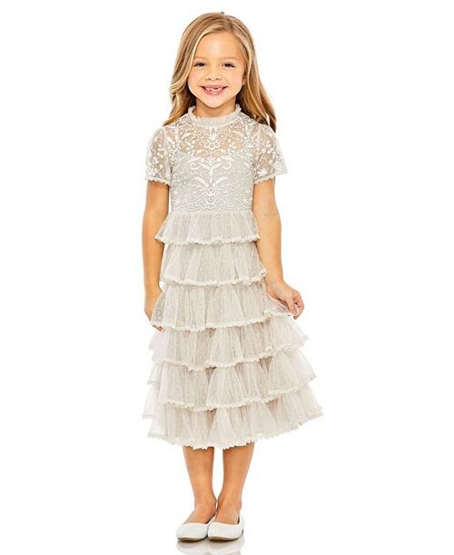Платье с короткими рукавами и высоким воротником для девочек Mac Duggal, цвет Ivory/Cream
Платье с короткими рукавами и высоким воротником для девочек Mac Duggal, цвет Ivory/Cream