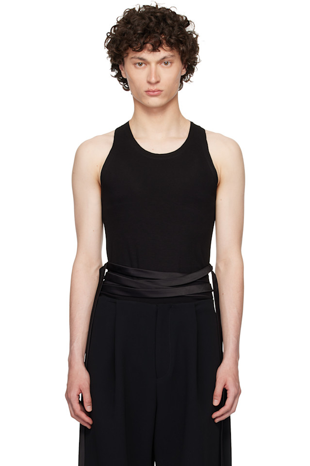 Атласный джерси майка с галстуком Aaron Esh, черный
Атласный джерси майка с галстуком Aaron Esh, черный