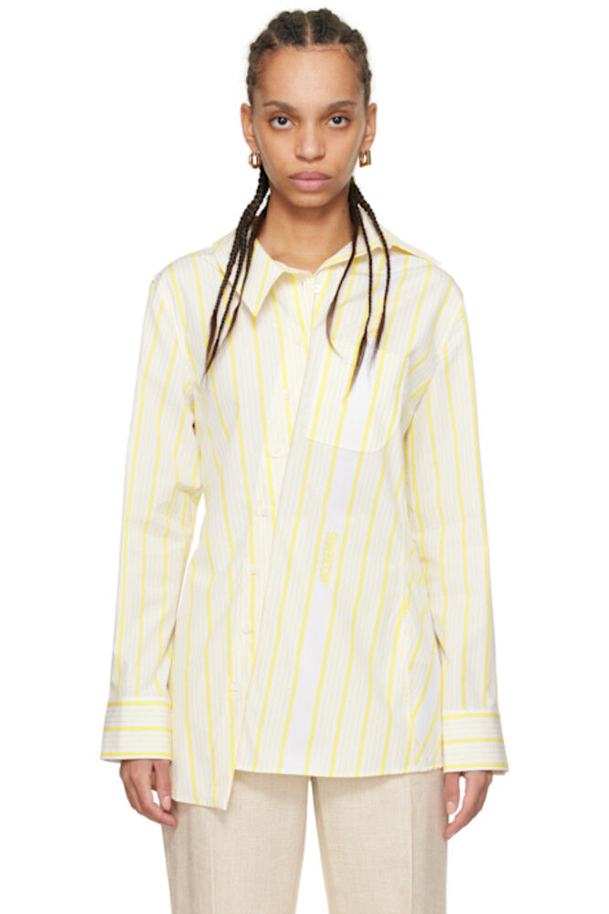 Бело-желтая рубашка «Пабло» JACQUEMUS
Бело-желтая рубашка «Пабло» JACQUEMUS