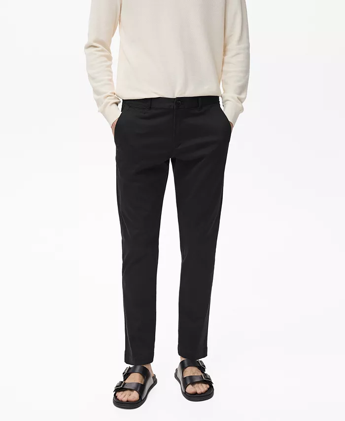 Мужские укороченные зауженные брюки чино Prato Mango, черный
Мужские укороченные зауженные брюки чино Prato Mango, черный