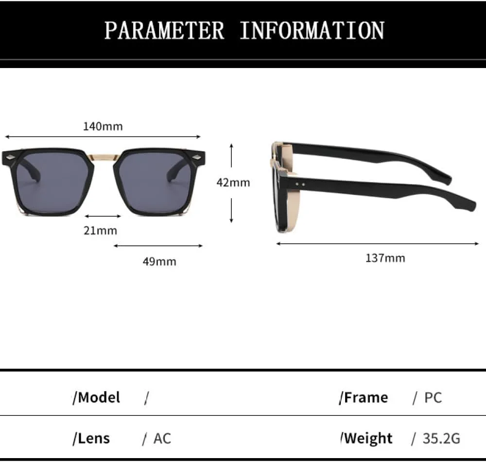 Модные панк-солнцезащитные очки для мужчин, винтажные квадратные очки в стиле стимпанк, солнцезащитные очки для женщин, трендовые, B07, один размер MTZJH, One Color
Модные панк-солнцезащитные очки для мужчин, винтажные квадратные очки в стиле стимпанк, солнцезащитные очки для женщин, трендовые, B07, один размер MTZJH, One Color