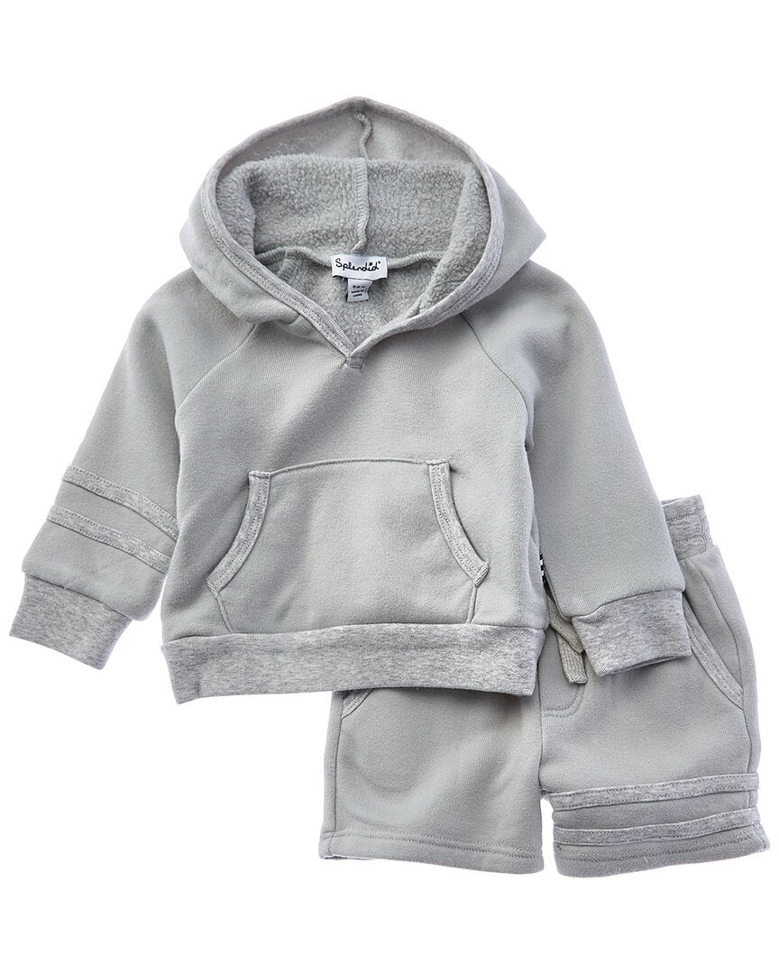 Великолепный комплект из двух предметов: полосатый худи и шорты Splendid, серый
Великолепный комплект из двух предметов: полосатый худи и шорты Splendid, серый