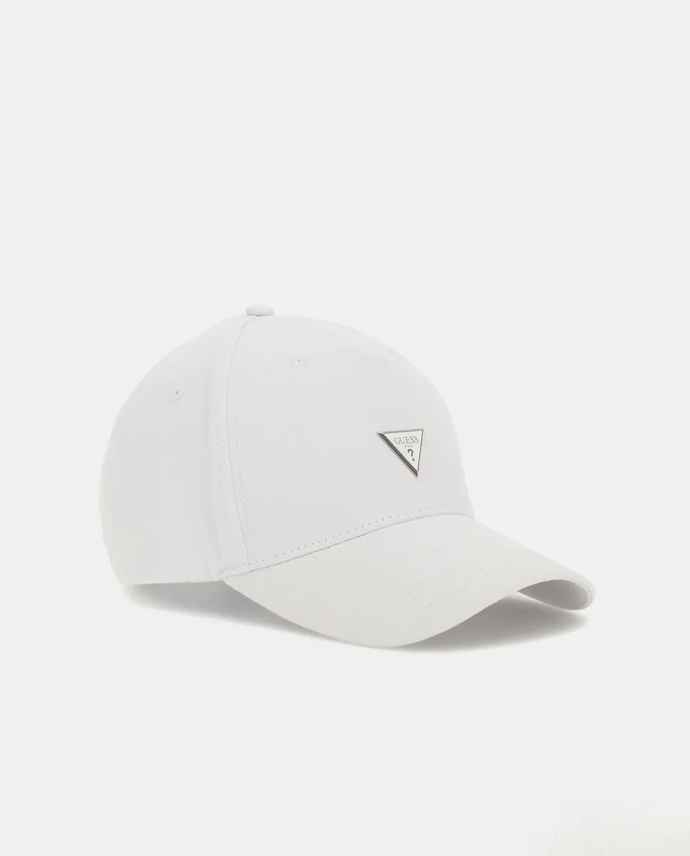 Мужская бейсболка с металлическим треугольным логотипом Guess, белый
Мужская бейсболка с металлическим треугольным логотипом Guess, белый