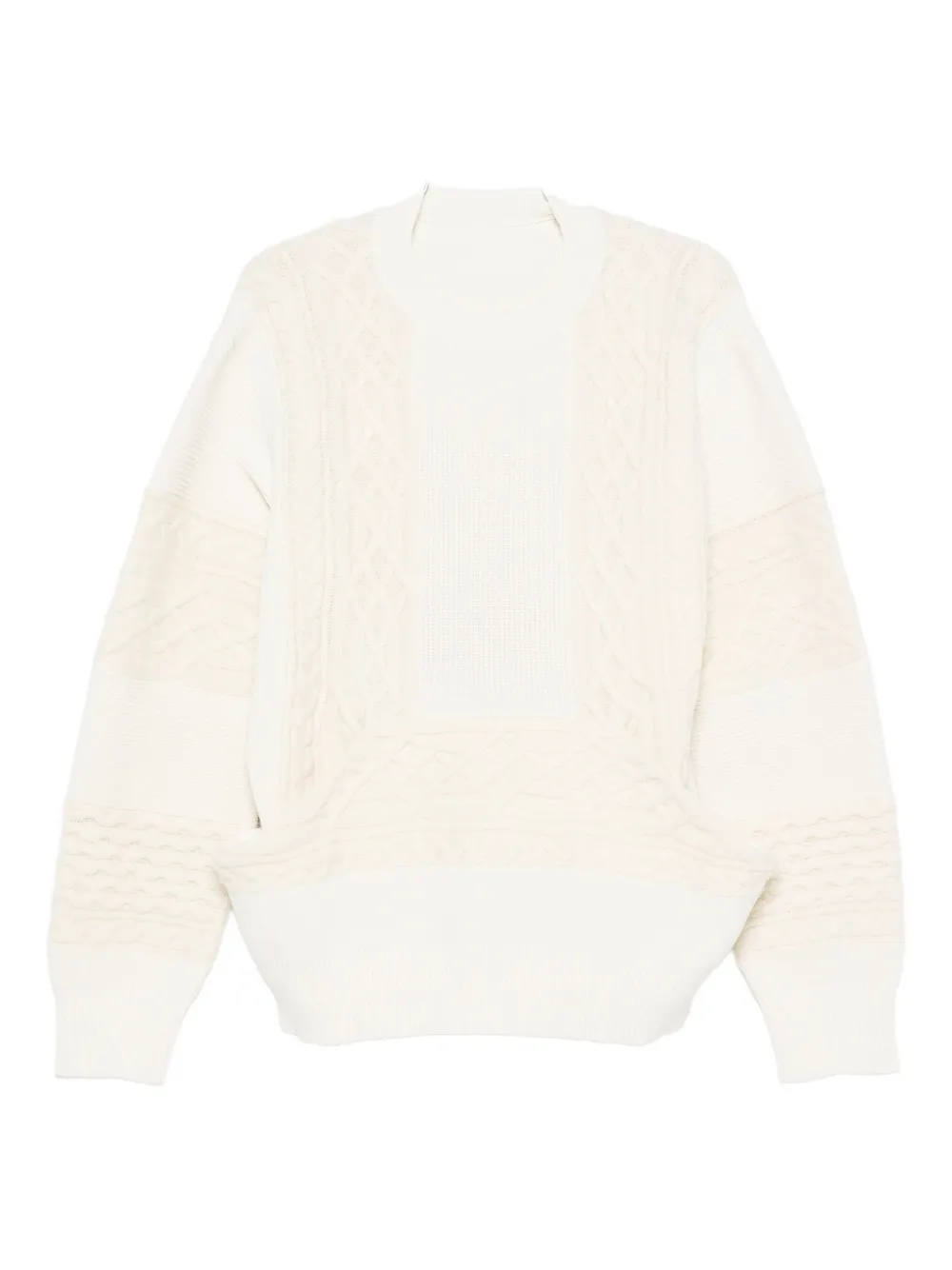 Свитер фактурной вязки Sacai, белый
Свитер фактурной вязки Sacai, белый