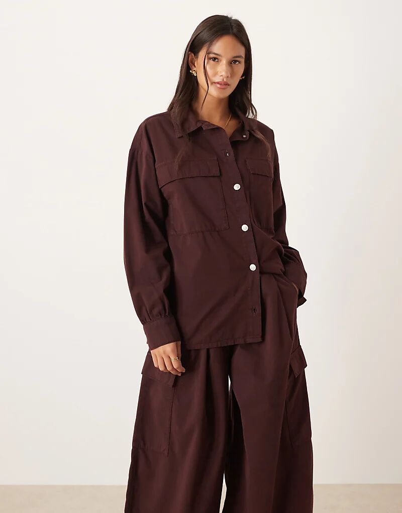 Рубашка свободного кроя из хлопка ASOS DESIGN сливового цвета с карманами-карго
Рубашка свободного кроя из хлопка ASOS DESIGN сливового цвета с карманами-карго