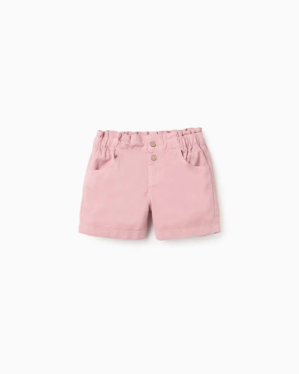 Детские шорты из 100% хлопкового твила с поясом бумажный пакет Zippy, розовый
Детские шорты из 100% хлопкового твила с поясом бумажный пакет Zippy, розовый