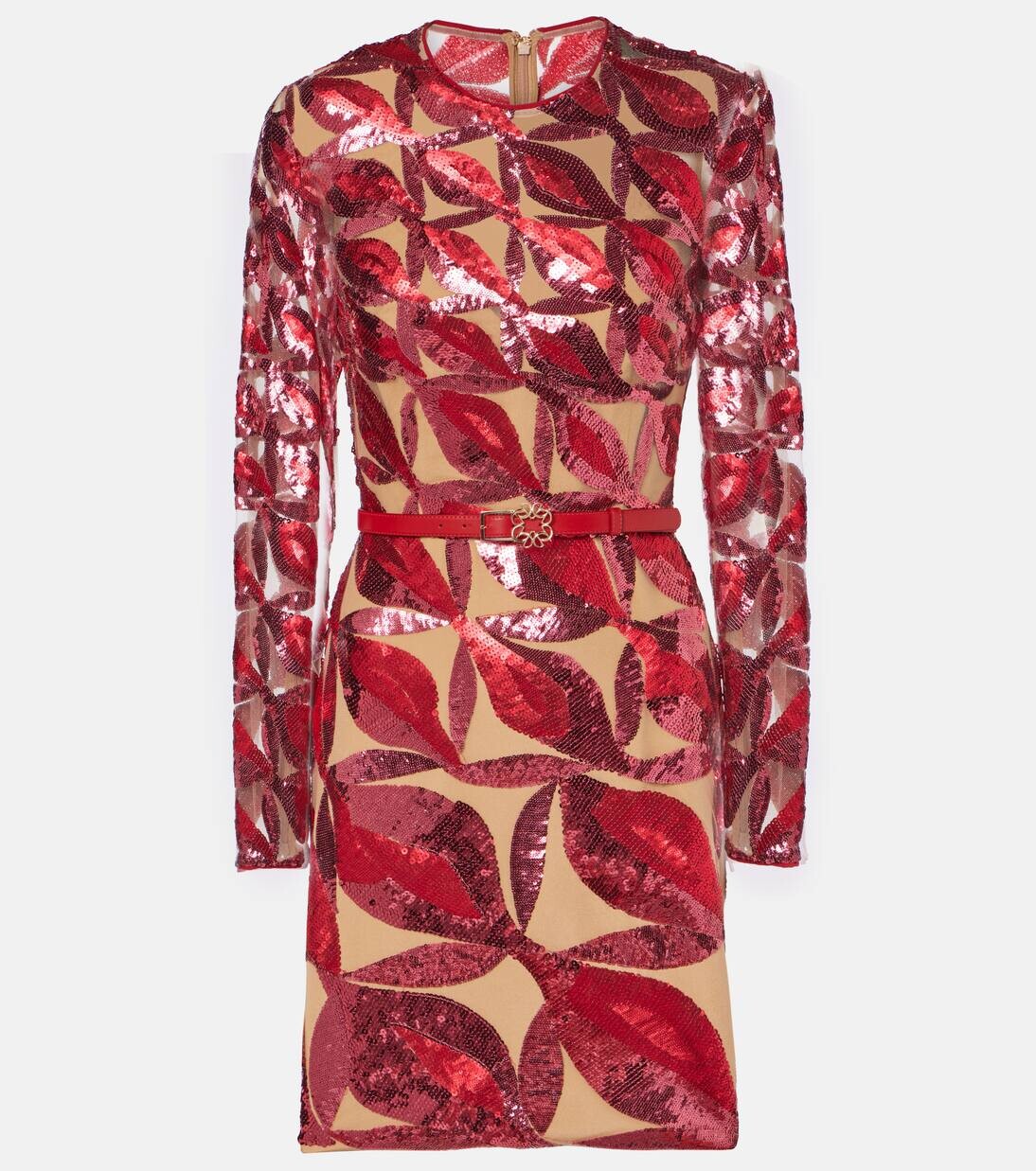 Мини-платье из тюля с пайетками «Диана» Elie Saab, цвет diana red/loulou magenta 
Мини-платье из тюля с пайетками «Диана» Elie Saab, цвет diana red/loulou magenta