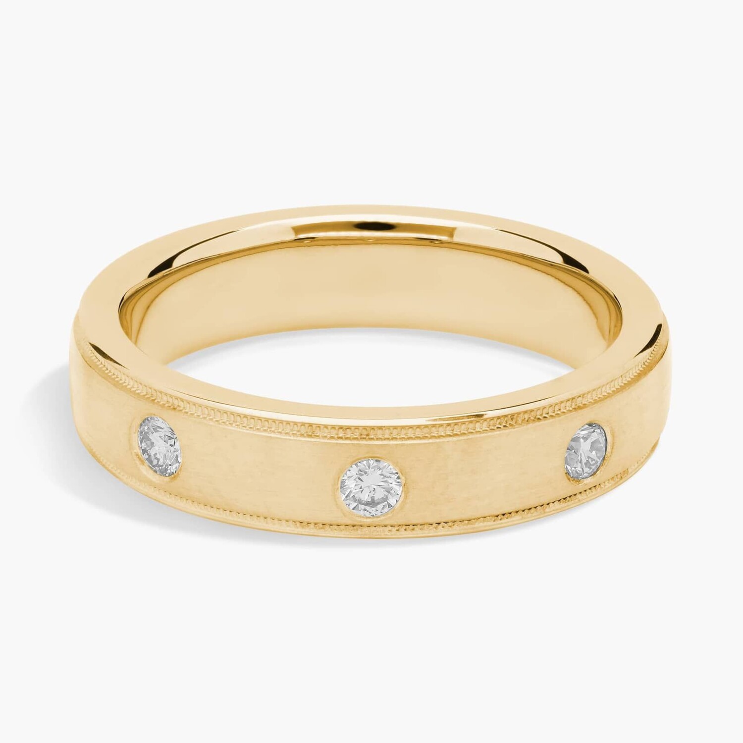 Обручальное кольцо с бриллиантами Milgrain Burnished Set из 14-каратного желтого золота (5 мм, 1/5 карата, двойной цвет) Blue Nile
Обручальное кольцо с бриллиантами Milgrain Burnished Set из 14-каратного желтого золота (5 мм, 1/5 карата, двойной цвет) Blue Nile