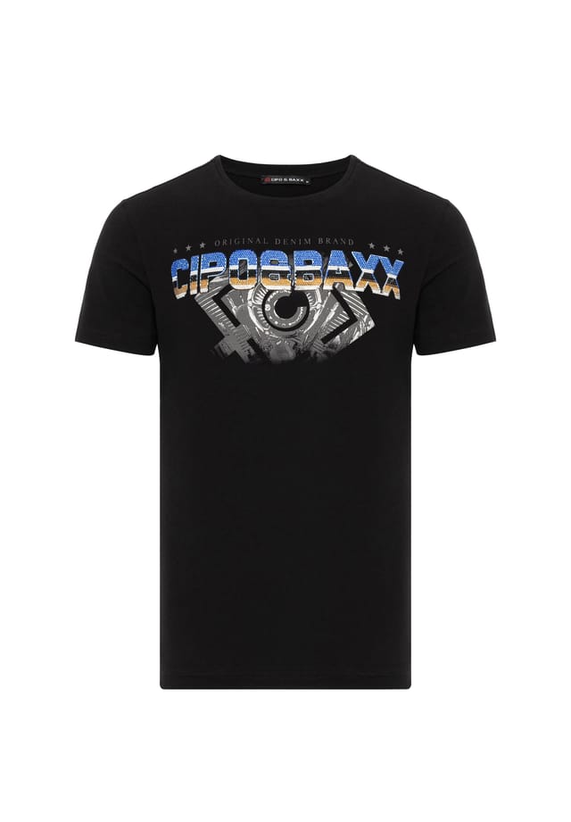 Футболка с модной фирменной надписью Cipo & Baxx, черный
Футболка с модной фирменной надписью Cipo & Baxx, черный