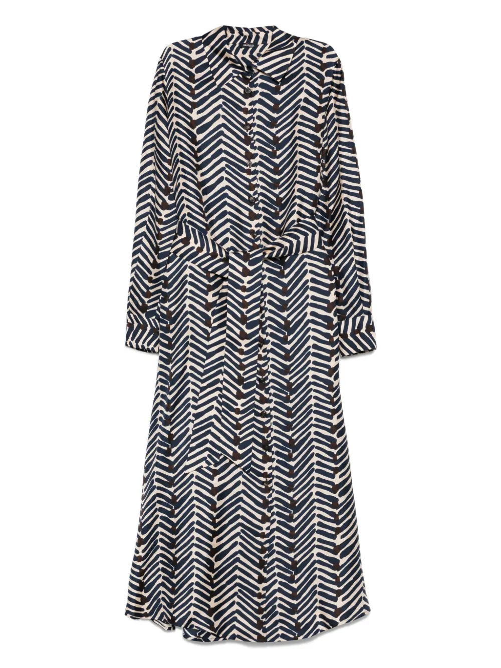 Платье-рубашка с поясом и геометрическим принтом Kiton, синий
Платье-рубашка с поясом и геометрическим принтом Kiton, синий