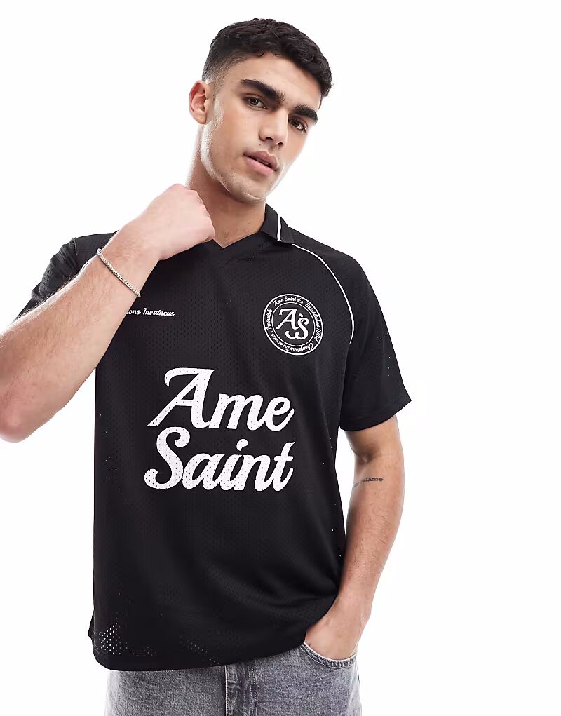 Спортивный топ-поло черного цвета River Island
Спортивный топ-поло черного цвета River Island