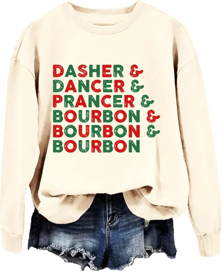 Свитшот с оленями Dasher Dancer Prancer Bourbon JIONOCY
Свитшот с оленями Dasher Dancer Prancer Bourbon JIONOCY