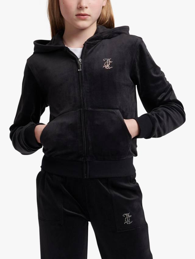 Детская худи с молнией и стразами mini diamante Juicy Couture, Jet Black
Детская худи с молнией и стразами mini diamante Juicy Couture, Jet Black