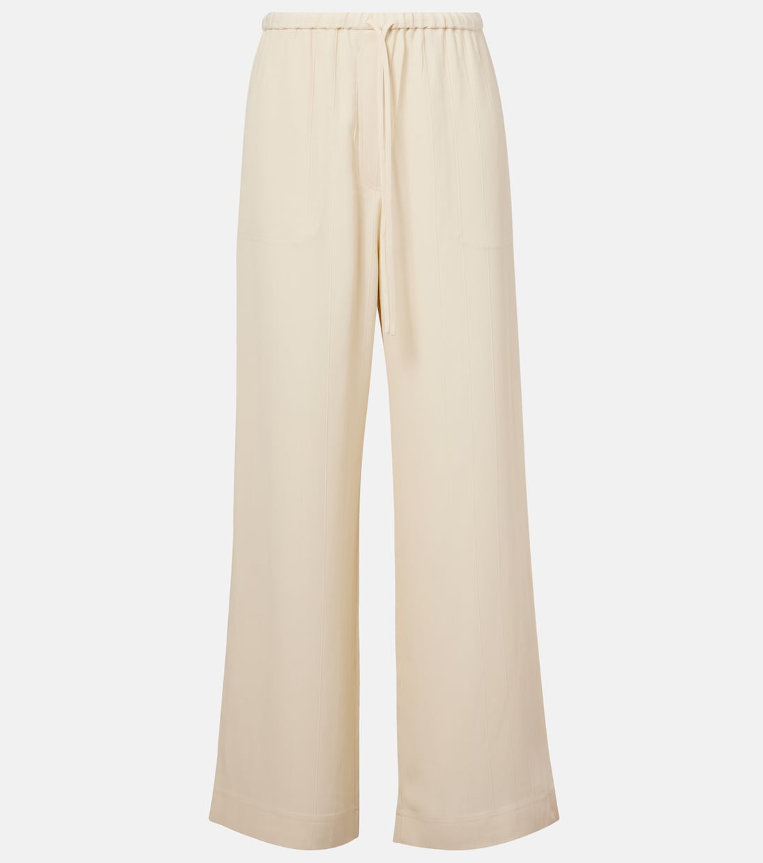 Широкие брюки с высокой посадкой Toteme, экрю 
Широкие брюки с высокой посадкой Toteme, экрю