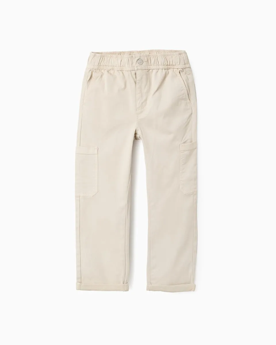 Детские брюки для мальчика из саржи с накладными карманами Zippy, бежевый
Детские брюки для мальчика из саржи с накладными карманами Zippy, бежевый