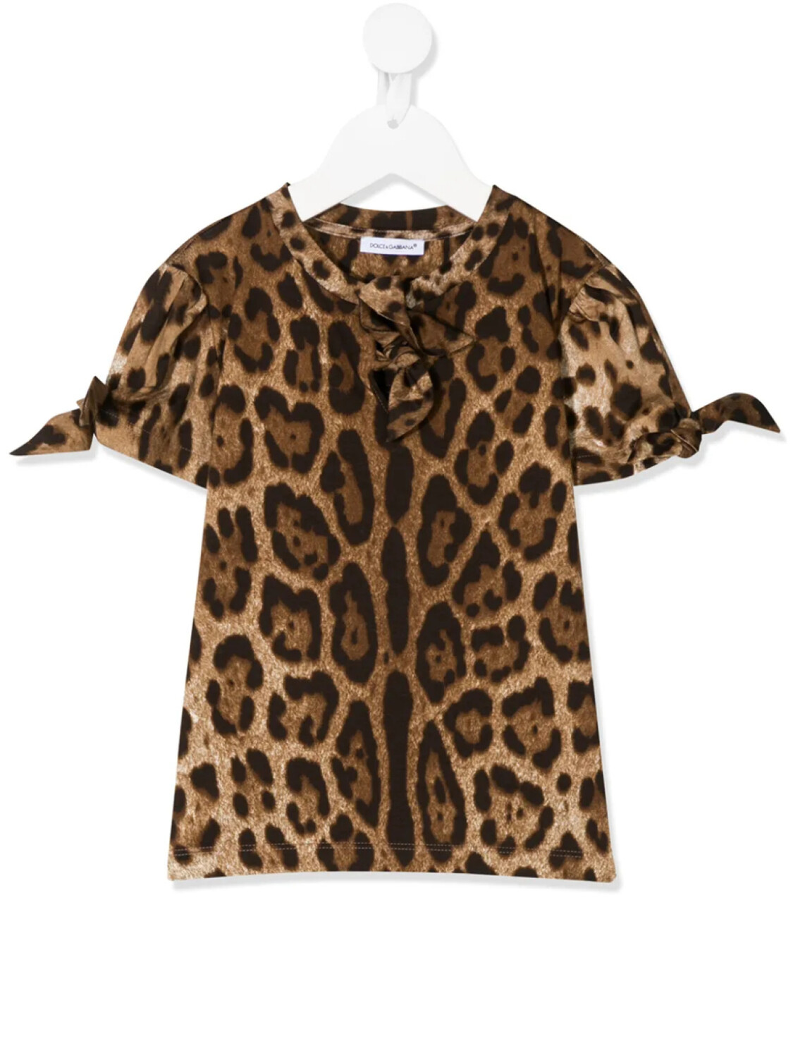 Dolce & Gabbana Kids футболка с завязками на рукавах и леопардовым принтом, коричневый
Dolce & Gabbana Kids футболка с завязками на рукавах и леопардовым принтом, коричневый